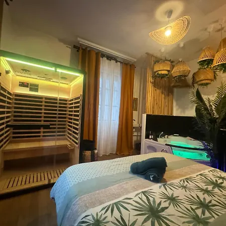 L'oasis Angevine - Balneo, Sauna, Cinema & Parking * 昂热